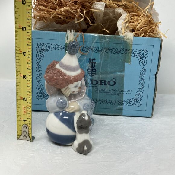 LLADRO Pierrot Clown Puppy and Ball #5278 Retired Made Spain 1985 Nino pierrot - Picture 2 of 16